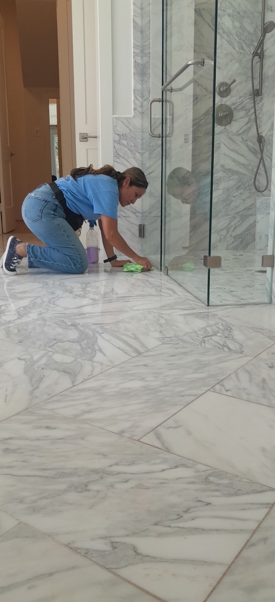 Cleaning team member
