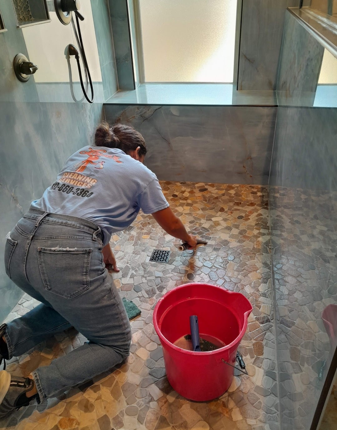 Cleaning team member